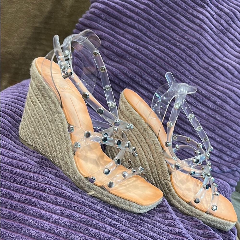 Dolce Vita Cream Tan Wedge Espadrilles
